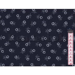 Margaréta (indigókék) pamutvászon