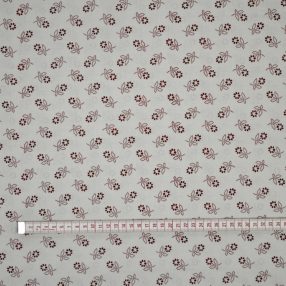 Margaréta (fehér alapon bordó) pamutvászon