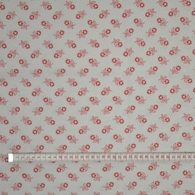 Margaréta (fehér alapon piros) pamutvászon