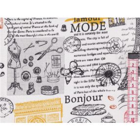 Bonjour pamutvászon