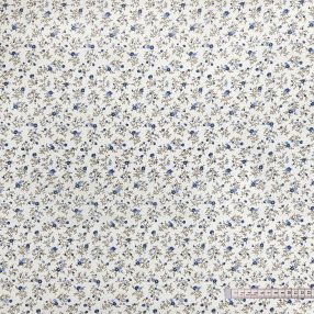 Apró rózsa (kék) pamutvászon