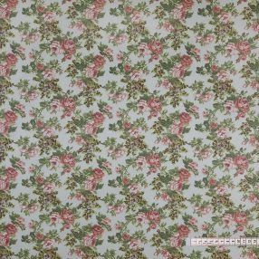 Vintage rózsabokor pamutvászon