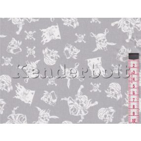 Kalózok (szürke) pamutvászon