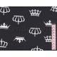 Korona (fekete) pamutvászon