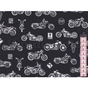 Motoros (fekete) pamutvászon