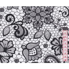 Csipke (fehér) pamutvászon