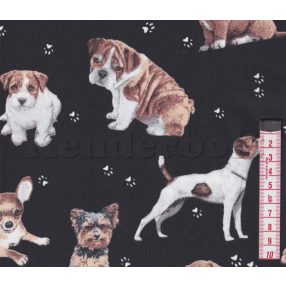 Kutya (fekete) pamutvászon