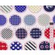 Tengerész patchwork pamutvászon