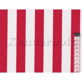 Csíkos, piros (23 mm) pamutvászon