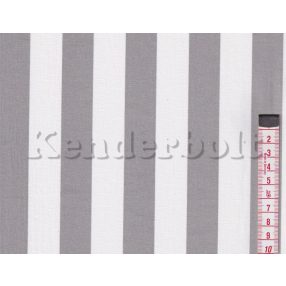 Csíkos, szürke (23 mm) pamutvászon