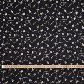 Apró tengerész (kék) pamutvászon