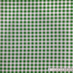 Kockás, 10 mm (zöld) pamutvászon
