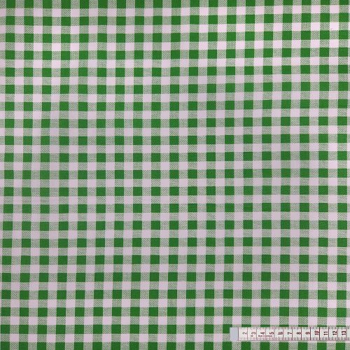 Kockás, 10 mm (zöld) pamutvászon