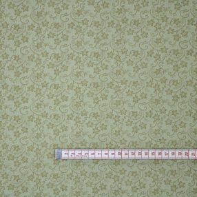 Csillagvirág (zöld) pamutvászon