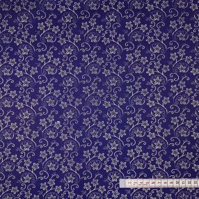 Csillagvirág (királykék) mintás pamutvászon