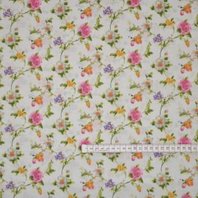 Rózsamező virágos pamutvászon
