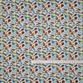 Szerszámok barkács mintás pamutvászon