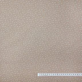 Apró virágos (bézs-fehér) mintás pamutvászon