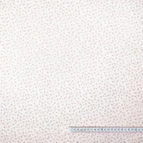 Apró virágos (fehér-bézs) mintás pamutvászon