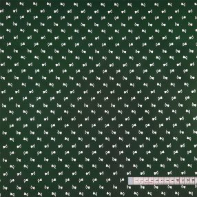 Tulipánok (zöld alapon fehér) pamutvászon