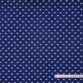 Tulipánok (királykék alapon fehér) pamutvászon