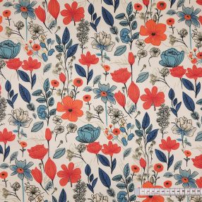 Rét virágai pamutvászon