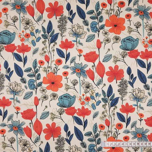 Rét virágai pamutvászon