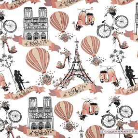 Párizsi romantika pamutvászon