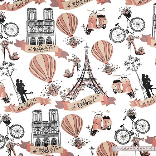 Párizsi romantika pamutvászon