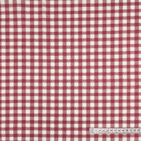 Kockás, 10 mm (piros szivecskés) pamutvászon