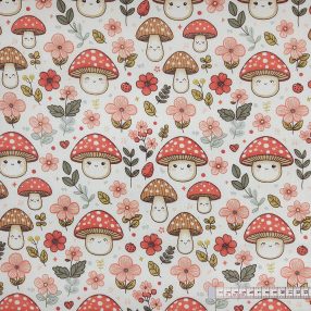 Gombamesék pamutvászon