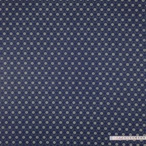 Virágindás (kék) pamutvászon