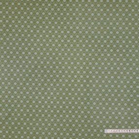 Virágindás (zöld) pamutvászon