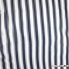 Csíkos, tengerészkék (3mm) pamutvászon