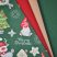 Karácsonyi manók és szarvasok (zöld) dekorszövet