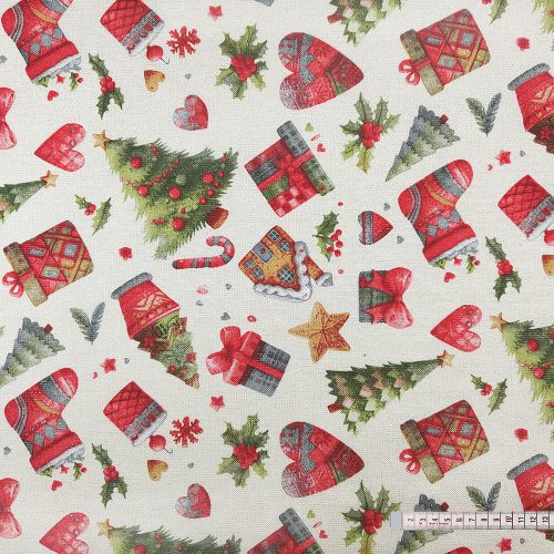 Ajándékos ünnepi csillogás dekorszövet