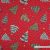 Karácsonyfák Tánca piros alapon dekorszövet