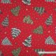 Karácsonyfák Tánca piros alapon dekorszövet
