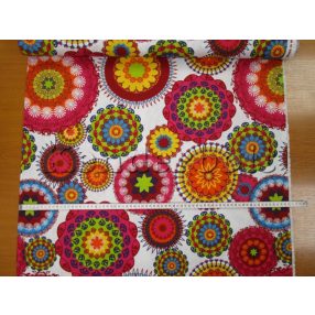 Mandala (fehér) dekorszövet