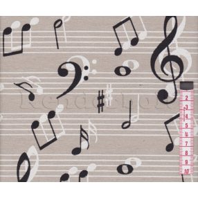 Hangjegyek dekorszövet