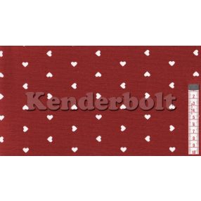 Szivecske (piros) dekorszövet