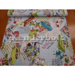 Nyári vakáció (kék) dekorszövet