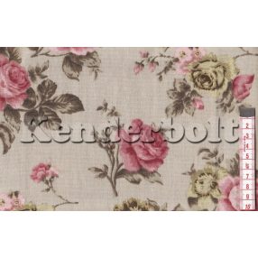 Angol rózsa (pink) dekorszövet