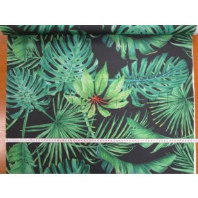 Pálmalevél (fekete) dekorszövet