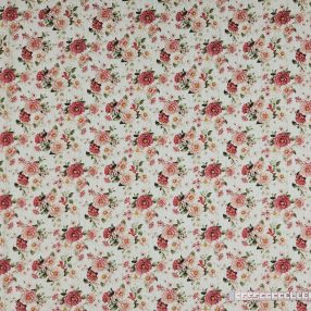 Rózsaszín apró rózsás dekorszövet