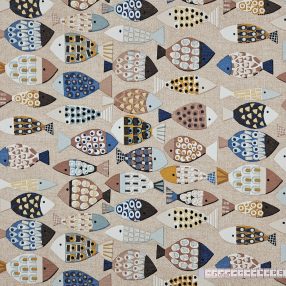 Mozaikos halacska kavalkád dekorszövet