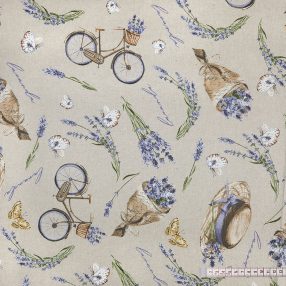 Provence-i levendula hangulatú dekorszövet