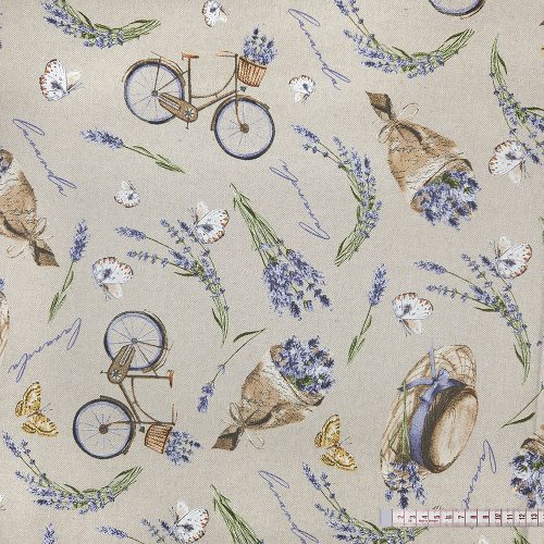 Provence-i levendula hangulatú dekorszövet