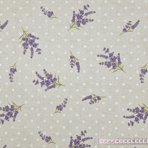 Levendulás pöttyös dekorszövet