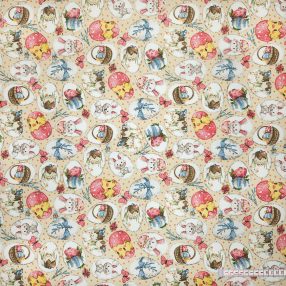 Húsvéti nyuszimesés tojások dekorszövet